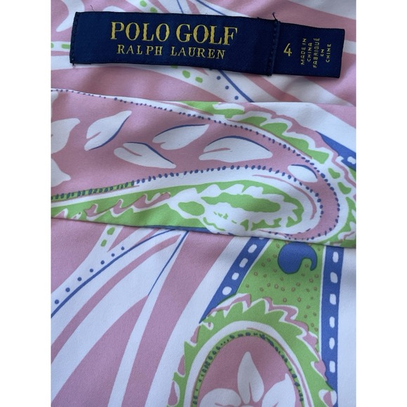 Ralph Lauren Polo Golf Skirt Skort Women Size 4 Pink Paisley Active Tennis Lined - Picture 5 of 7